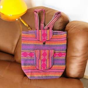 Colorful Woven Tote Bag
